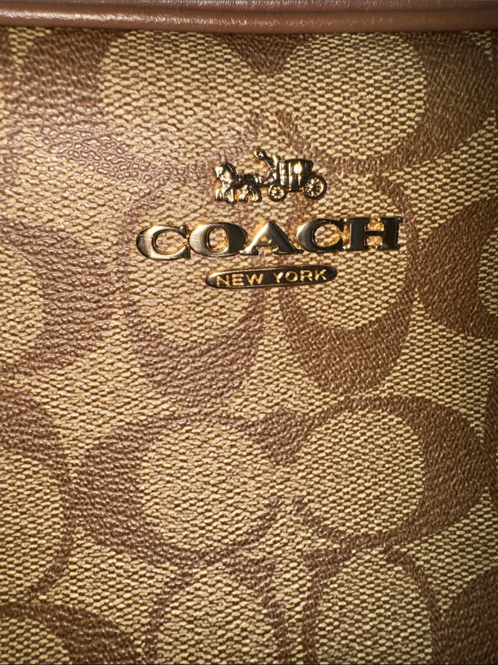 Coach Brown/Khaki Signature Canvas Crossbody Bag - Picture 5 of 9